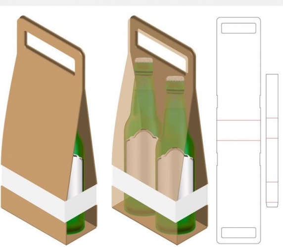 包装盒平面展开图结构刀模异形创意纸箱纸袋AI矢量设计素材
