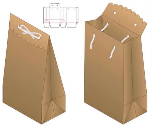 包装盒平面展开图结构刀模异形创意纸箱纸袋AI矢量设计素材